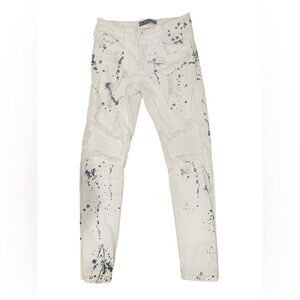 M Society Politically Incorrect Men’s White Black Pant Skinny Jeans -size 30X30
